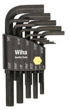 13pc Black Finish Inch Hex L-key Set, .050" - 3/8", Wiha 35391