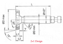 Diamond-Tipped T-Slot Bit, 1-1/4 Dia, 1/2 Shank, Southeast Tool SE293504