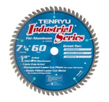 Industrial Blade for Non-Ferrous Saw Blade, 7-1/4" Dia, 60T, 0.079" Kerf, 5/8"KO Arbor, Tenryu IA-18560D