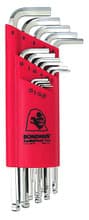 15pc Ball Hex Key Set, 1.27-10mm, Bondhus 17095