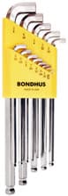 13pc Stubby Ball Hex Key Set .050-3/8", Bondhus 16737