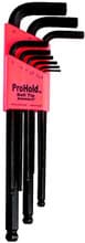 9pc ProHold Ball Hex Key Set, 1.5-10mm, Bondhus 74999