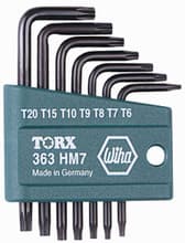 7pc Torx Plus L-Key Short Arm Set, IP7-IP20, Wiha 36197