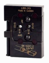 PortaCrimp Die Set for 22-14 AWG Open Barrel Non-Insulated Push On Terminals, Wiha 43151