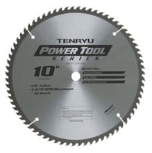 Power Tool Saw Blade, 10" Dia, 72T, 0.098" Kerf, 5/8" Arbor, Tenryu PT-25572A