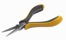 ESD Safe Pliers, Long Needle Nose Pliers, Straight, Serrated Jaws, Wiha 32746