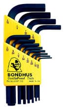 12pc Hex Key Set, .050-5/16", Short, Bondhus 12236