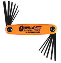 12pc Hex Fold-up Tool Set, 5/64"-5/32" & 1.5-5mm, Bondhus 12550