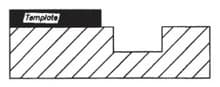 Template Bit w/ Oversize Bearing, 1/2 Bearing, 1/4 Shank, Southeast Tool SE3025