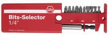 10pc Bit Selector Slotted/Phillips/Square Bit Set, Wiha 79248