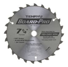 Board Pro Saw Blade, 7-1/4" Dia, 24T, 0.075" Kerf, 5/8"KO Arbor, Tenryu BP-18524