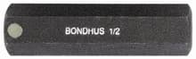 1/2" Hex Bit, 2" w/o Socket, Bondhus 33216