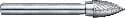 Carbide Bur, Tree Shape w/ Radius, 5/8 Dia, 1 Cut Length, 1/4 Shank, Triumph 071452
