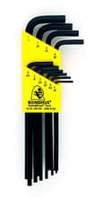 10pc Hex Key Set, 1/16"-1/4", Long, Bondhus 12138