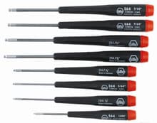 8pc Precision Ball End Hex Inch Driver Set, .050-5/32, Wiha 26490