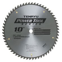 Power Tool Saw Blade, 10" Dia, 60T, 0.087" Kerf, 5/8" Arbor, Tenryu PT-25560D