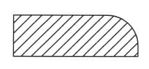 Roundover Bit, 1" Radius, 2-1/2 Dia, 1-5/16 Cut Length, 1/2 Shank, Southeast Tool SE2012
