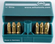 6pc Pokitpak TiN Phillips Insert Bits Set, Wiha 71196