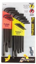 ProHold Ball Hex Key Set, .050-3/8", 1.5-10mm, Bondhus 20499