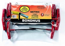 8pc Hex T-Handle Set, 2-10mm, Graduated Length, Bondhus 13387