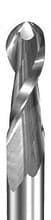 Upcut Ballnose Bit, 1/8 Dia, 1/2 Cut Length, 1/8 Shank, Vortex 2210