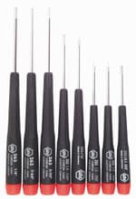8pc Precision Hex Inch Screwdriver Set, .028-1/8", Wiha 26391