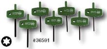 7pc Torx Wing Handle Screwdriver Set w/o Stand, T6-T20, Wiha 36591