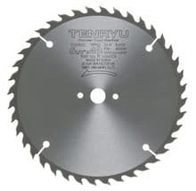 Power Tool Saw Blade, 6-1/2" Dia, 40T, 0.063" Kerf, BEVEL Arbor, Tenryu PT-16540CR