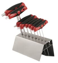 8pc Soft Grip Ball Hex Dual Drive T-Handle Set, 2mm-10mm, Wiha 54092
