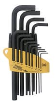 13pc Black Long Arm Hex L-Key Set, .050-3/8", Wiha 35291