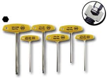 6pc MagicRing Ball End Hex T-Handle Inch Set, 5/32"-3/8", Wiha 54091