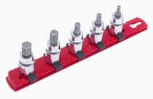 5pc 3/8" Drive Hex Metric Socket Set, 4mm-10mm, Wiha 71394