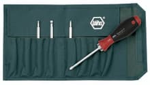 5pc Drive-Loc VI Slotted/Phillips/Square Set, Wiha 28194