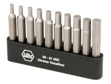 Hex Power Bit Set, 1/8-1/4" and 3-6mm, Wiha 74986