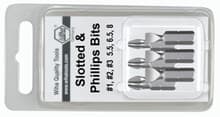 6pc Slotted/Phillips Insert Bit Pack, 4.5, 5.5, 6.5 x 1", Wiha 71056