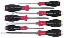 7pc SoftFinish Slotted/Phillips Screwdriver Set, Extra Heavy Duty, Wiha 53097
