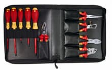 10pc Insulated Pliers/Cutters/Drivers Set in Zipper Case, Wiha 32891