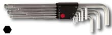 9pc Long Ball End Hex L-Key Set, 1.5mm-10mm, Wiha 66994