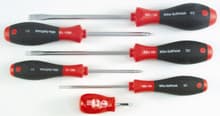 6pc SoftFinish Screwdriver Set, Slotted/Phillips, Wiha 30294