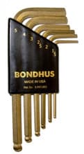 Bondhus 07846 - Set of 6 Mini GoldGuard Ball End Hex L-Keys 1.5 - 5mm