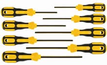 8pc 3K Ball End Hex Screwdriver Set, .050 - 5/32 Inch, Wiha 46793