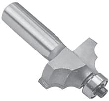 Double Round Router Bit, 1/4 Radius, 1/2 Shank, Southeast Tool SE3208