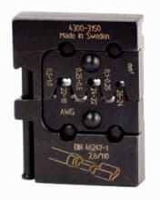 PortaCrimp Die Set for 26-18 AWG Open Barrel Non-Insulated Push On Terminals, Wiha 43150