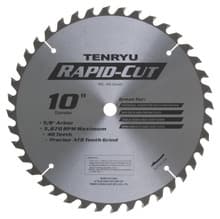 Rapid Cut Saw Blade, 10" Dia, 40T, 0.118" Kerf, 5/8" Arbor, Tenryu RS-25540