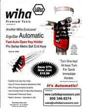 9pc Long Ball End Hex L-Key Set, 1.5mm-10mm, Wiha 66996