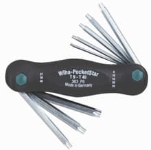 8pc Security Torx PocketStar Fold Up Set, T9s-T40s, Wiha 36397