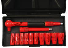 13pc 1/4" Drive Insulated Inch Socket Set, 3/16-9/16", Wiha 31390