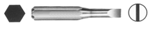 System 4 Slotted Insert Bit, 0.8 x 28mm, Wiha 75008