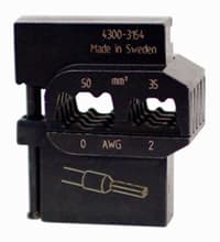 PortaCrimp Die Set for 2-1/0 AWG Wire Ferrules - Insulated & Non-Insulated, Wiha 43154