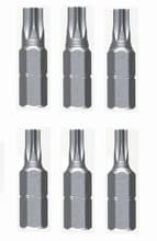6pc Torx Insert Bit Set, T15-T40x25mm, Wiha 71571